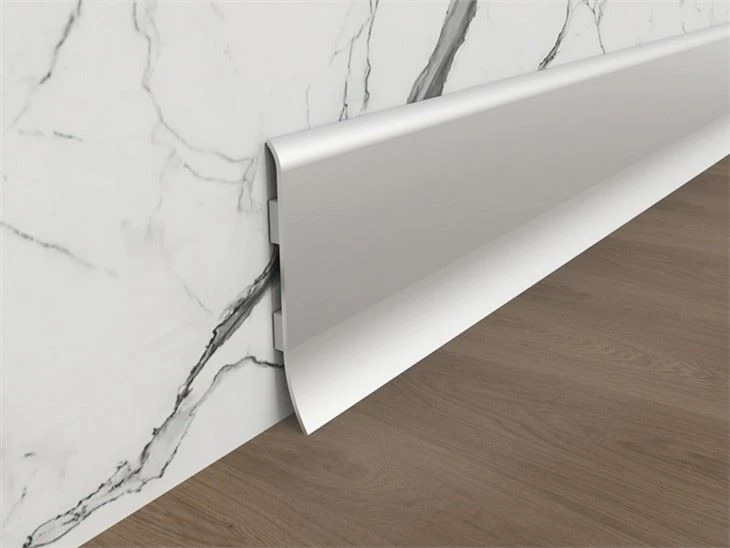 Silver Metal Skirting On The Wall