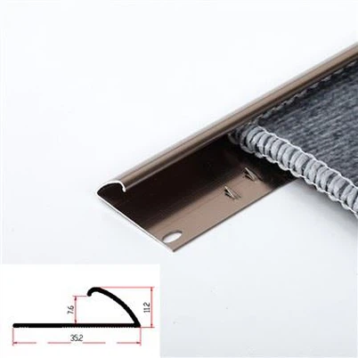 Кутова алюмінієва килимова стрічка